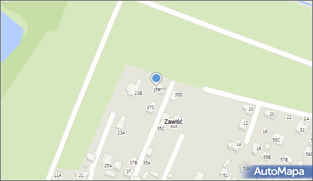 Tychy, Rybna, 37F, mapa Tychów