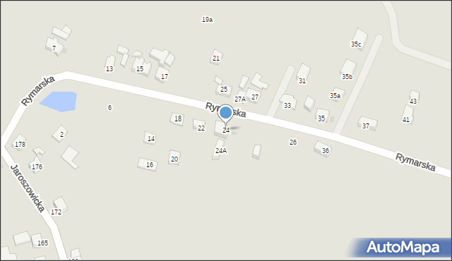 Tychy, Rymarska, 24, mapa Tychów