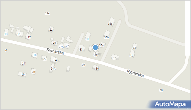 Tychy, Rymarska, 35, mapa Tychów