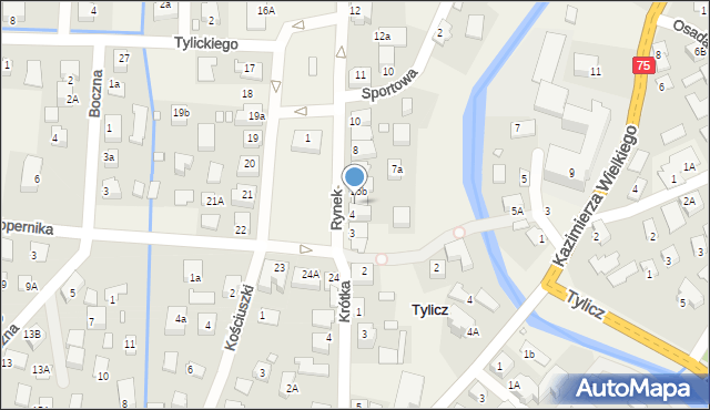 Tylicz, Rynek, 5, mapa Tylicz