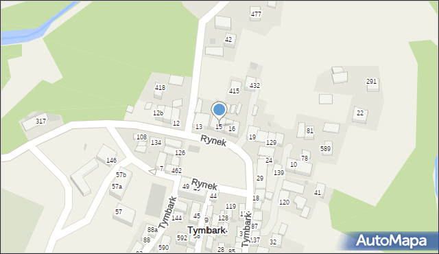 Tymbark, Rynek, 15, mapa Tymbark
