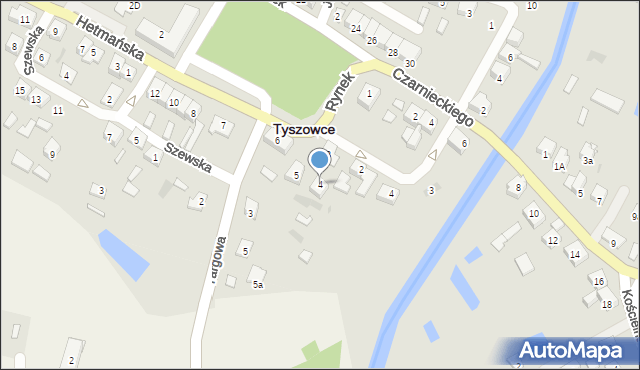 Tyszowce, Rynek, 4, mapa Tyszowce