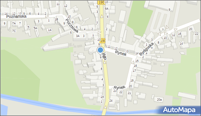 Wągrowiec, Rynek, 7, mapa Wągrowiec