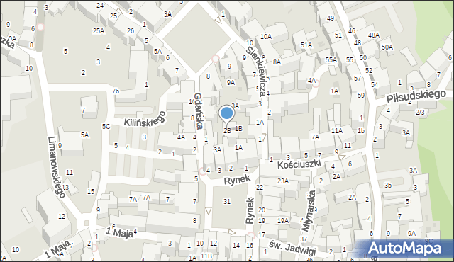 Wałbrzych, Rynek, 2B, mapa Wałbrzycha