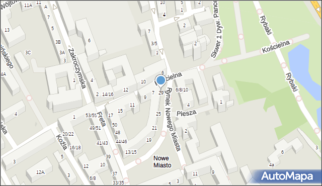 Warszawa, Rynek Nowego Miasta, 29, mapa Warszawy