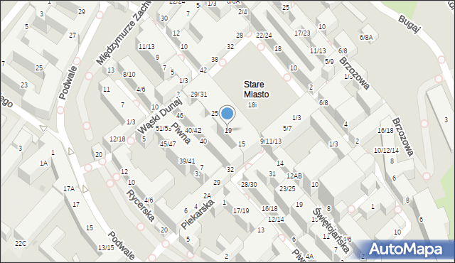 Warszawa, Rynek Starego Miasta, 19, mapa Warszawy