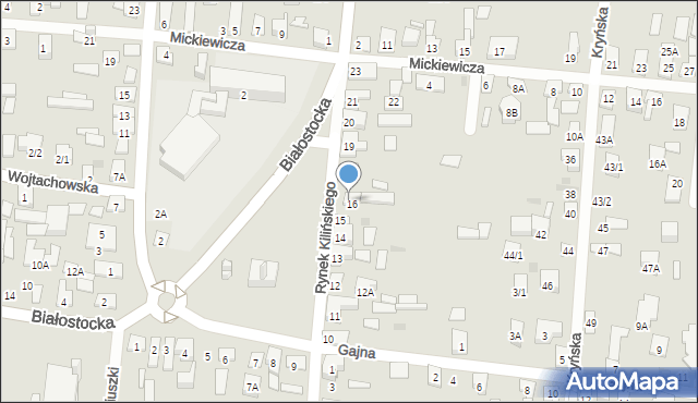 Wasilków, Rynek Kilińskiego Jana, płk., 17, mapa Wasilków