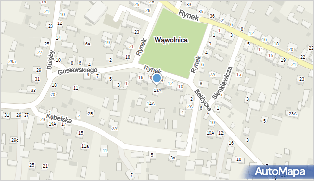 Wąwolnica, Rynek, 13A, mapa Wąwolnica