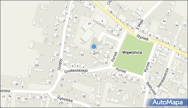 Wąwolnica, Rynek, 19, mapa Wąwolnica