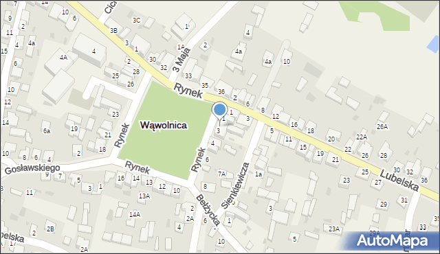 Wąwolnica, Rynek, 2, mapa Wąwolnica