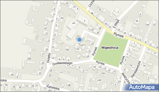 Wąwolnica, Rynek, 20, mapa Wąwolnica