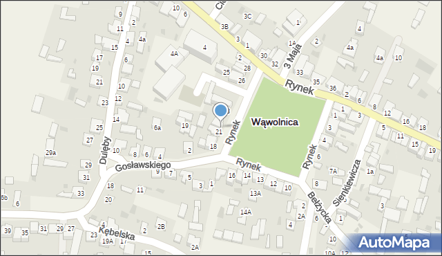 Wąwolnica, Rynek, 22, mapa Wąwolnica