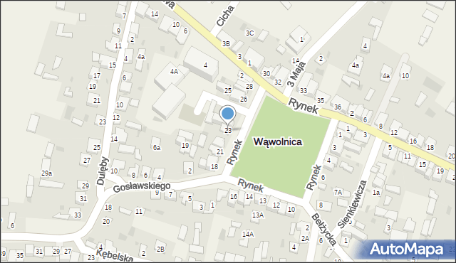 Wąwolnica, Rynek, 23, mapa Wąwolnica