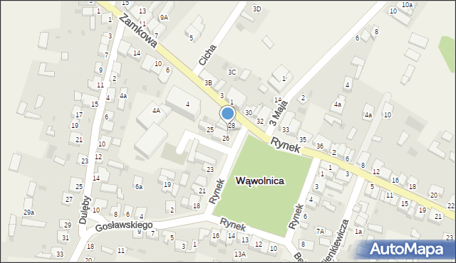 Wąwolnica, Rynek, 27, mapa Wąwolnica