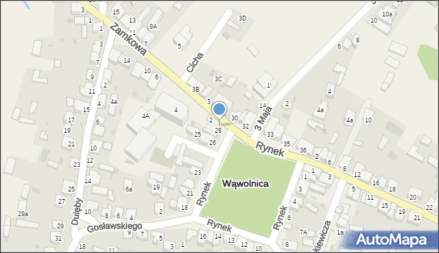 Wąwolnica, Rynek, 29, mapa Wąwolnica