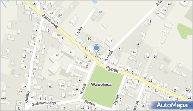 Wąwolnica, Rynek, 30, mapa Wąwolnica