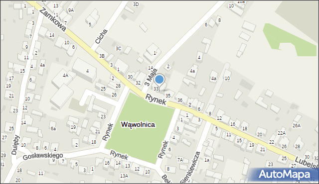 Wąwolnica, Rynek, 34, mapa Wąwolnica