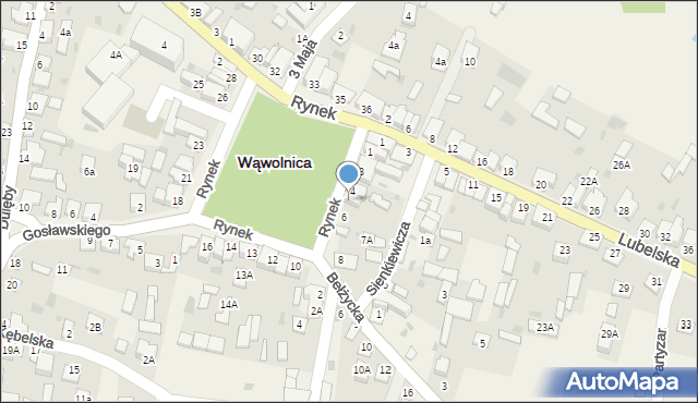 Wąwolnica, Rynek, 5, mapa Wąwolnica