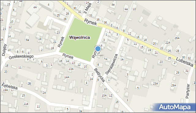 Wąwolnica, Rynek, 7, mapa Wąwolnica