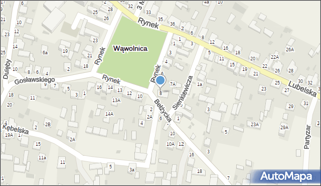 Wąwolnica, Rynek, 8, mapa Wąwolnica