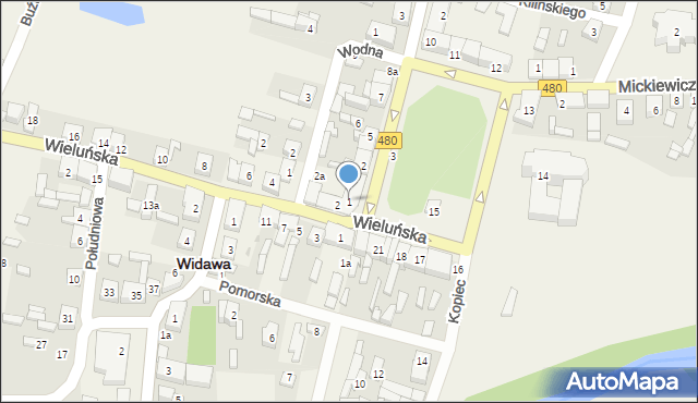 Widawa, Rynek Kościuszki Tadeusza, gen., 1, mapa Widawa