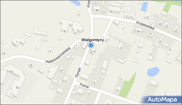 Wielgomłyny, Rynek, 1, mapa Wielgomłyny