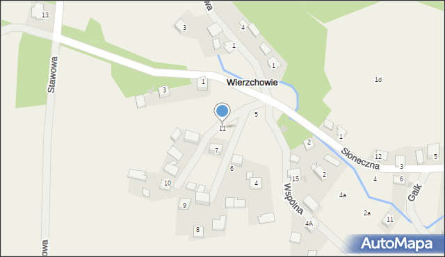 Wierzchowie, Rynek, 11, mapa Wierzchowie