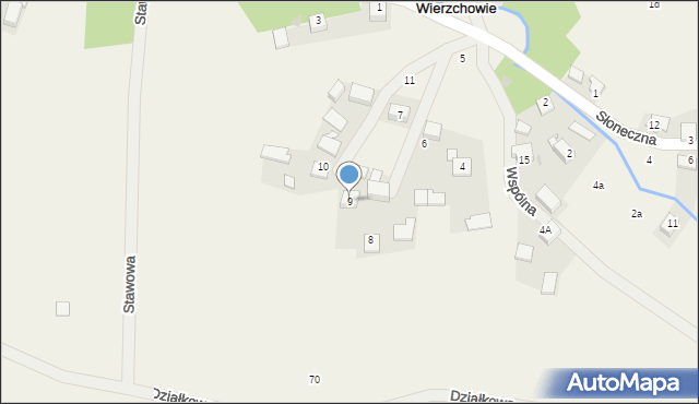 Wierzchowie, Rynek, 9, mapa Wierzchowie