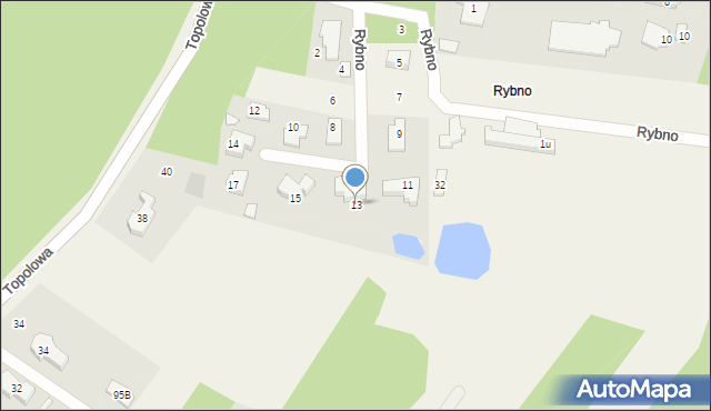 Wiktorów, Rybno, 13, mapa Wiktorów