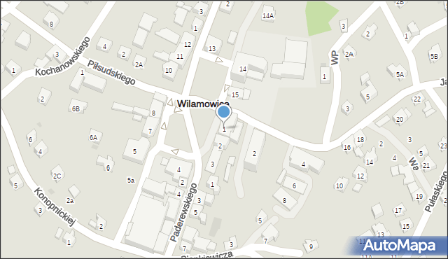 Wilamowice, Rynek, 1, mapa Wilamowice