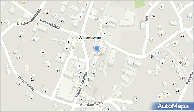 Wilamowice, Rynek, 2, mapa Wilamowice