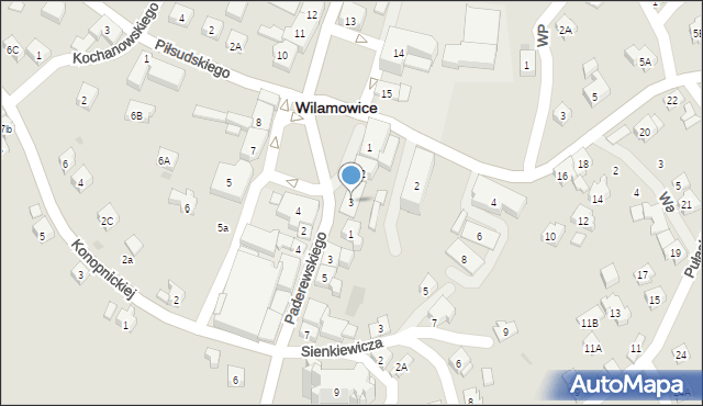 Wilamowice, Rynek, 3, mapa Wilamowice