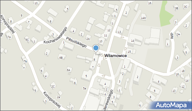 Wilamowice, Rynek, 9, mapa Wilamowice