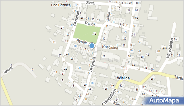 Wiślica, Rynek, 1, mapa Wiślica