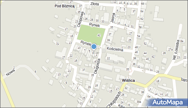 Wiślica, Rynek, 2, mapa Wiślica