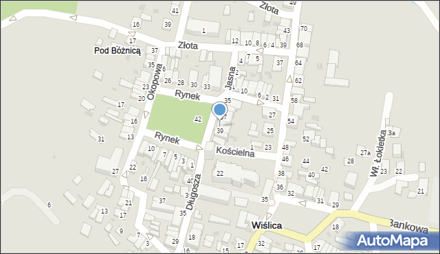 Wiślica, Rynek, 38, mapa Wiślica