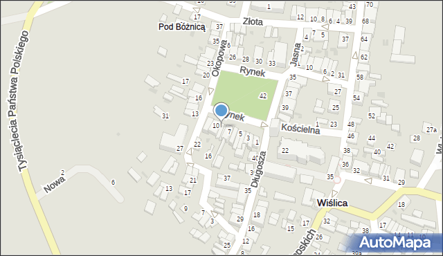 Wiślica, Rynek, 9, mapa Wiślica