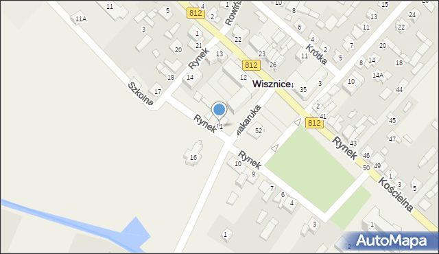 Wisznice, Rynek, 11, mapa Wisznice