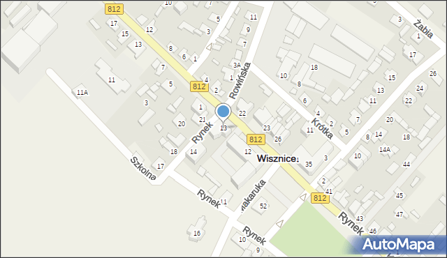 Wisznice, Rynek, 13, mapa Wisznice