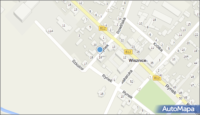 Wisznice, Rynek, 14, mapa Wisznice