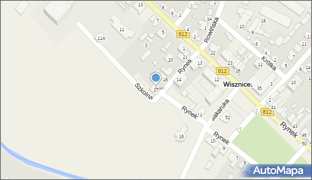 Wisznice, Rynek, 17, mapa Wisznice