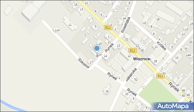 Wisznice, Rynek, 18, mapa Wisznice