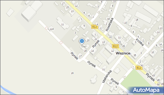 Wisznice, Rynek, 18A, mapa Wisznice