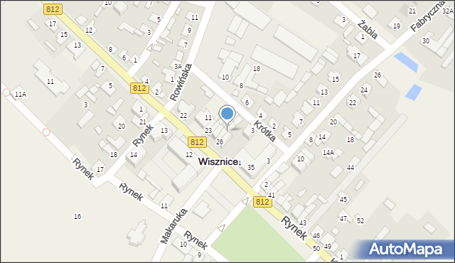 Wisznice, Rynek, 28, mapa Wisznice