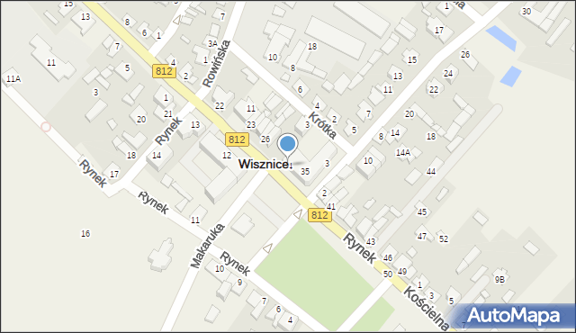 Wisznice, Rynek, 34, mapa Wisznice