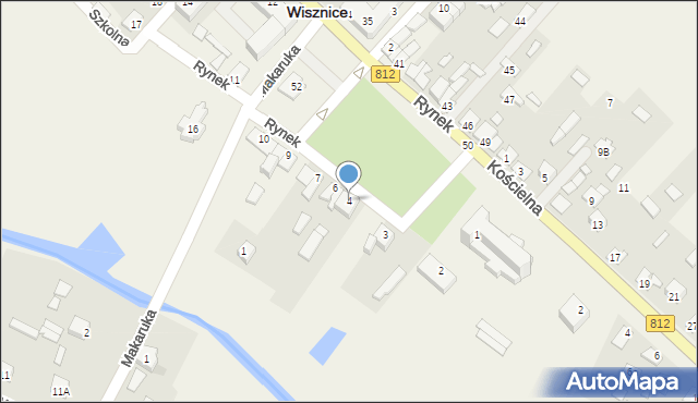 Wisznice, Rynek, 4, mapa Wisznice