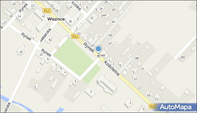 Wisznice, Rynek, 50, mapa Wisznice