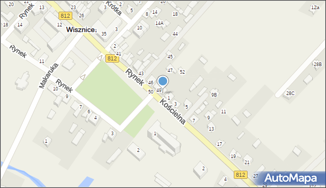 Wisznice, Rynek, 51A, mapa Wisznice