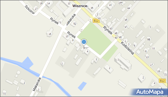 Wisznice, Rynek, 6, mapa Wisznice