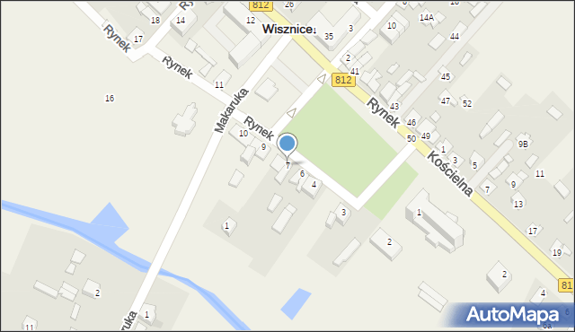 Wisznice, Rynek, 7, mapa Wisznice